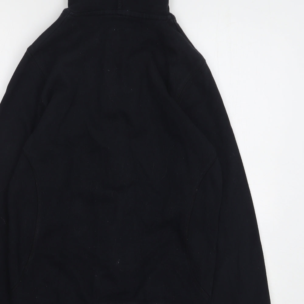 ASICS Womens Black Cotton Full Zip Hoodie Size M