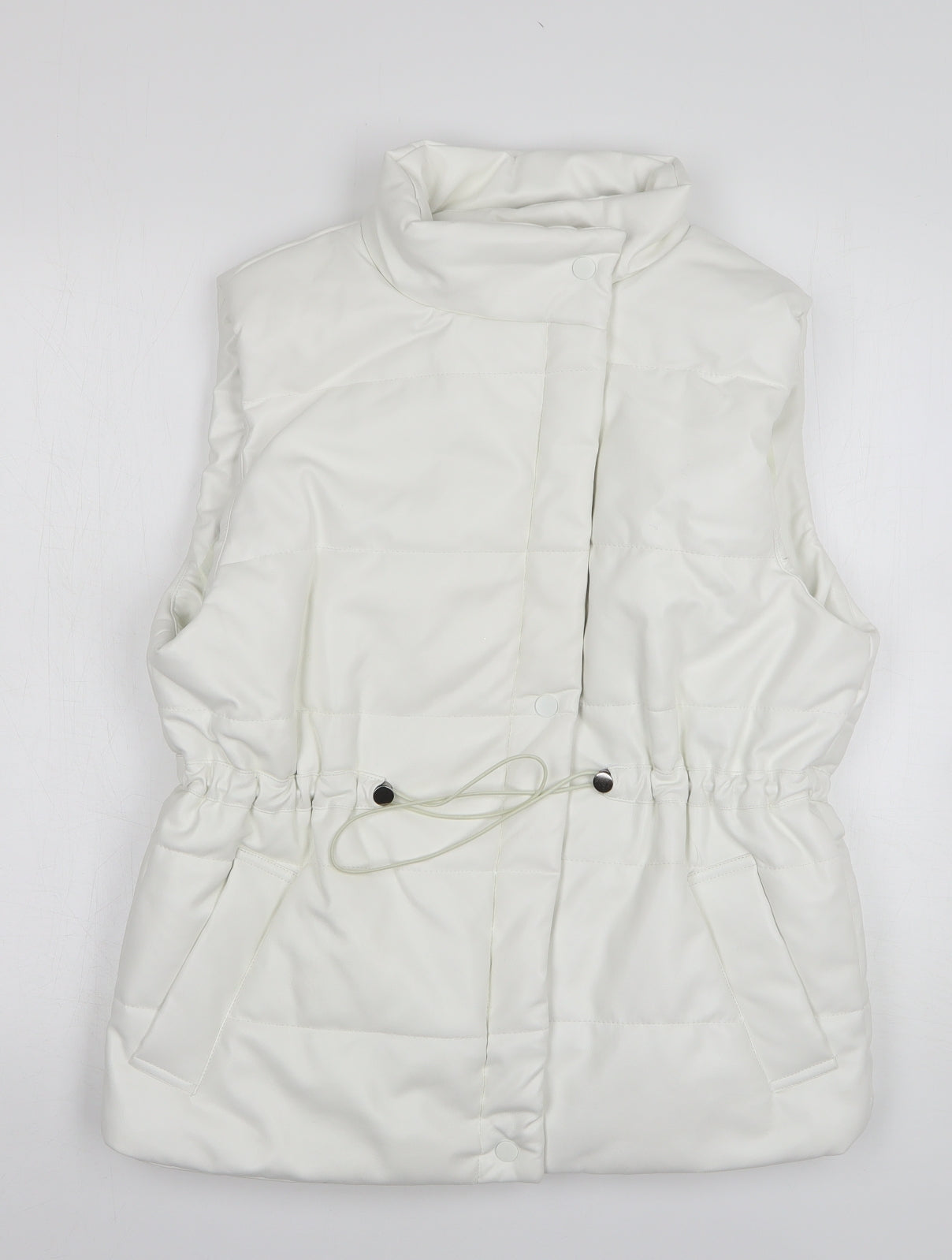Boohoo Womens White Gilet Coat Size M