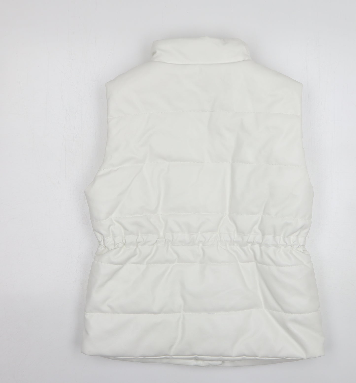 Boohoo Womens White Gilet Coat Size M