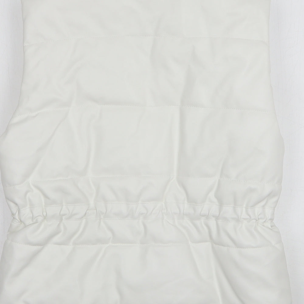 Boohoo Womens White Gilet Coat Size M
