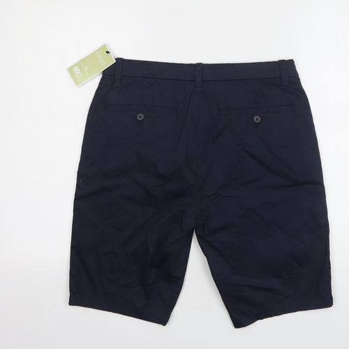 Very Womens Blue Cotton Chino Shorts Size 32 L10 in Regular