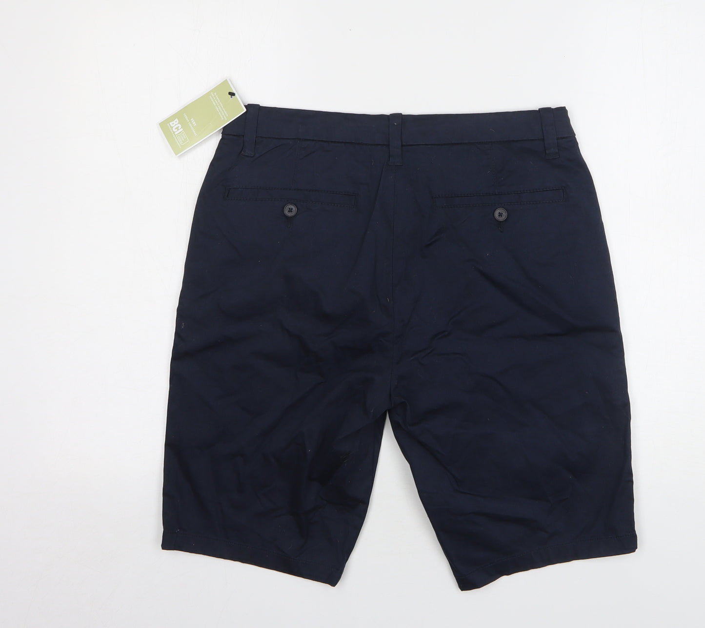 Very Womens Blue Cotton Chino Shorts Size 32 L10 in Regular