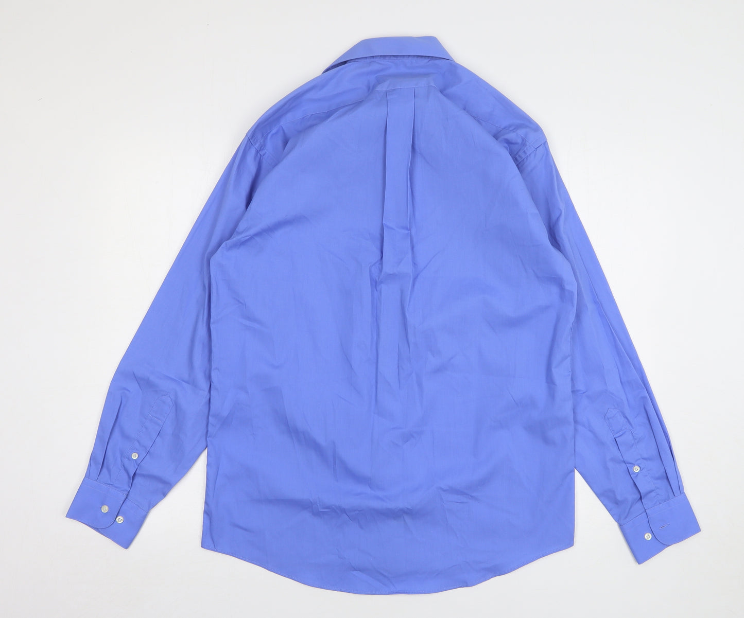 Alexander Julian Mens Blue Cotton Button-Up Size 14 Collared