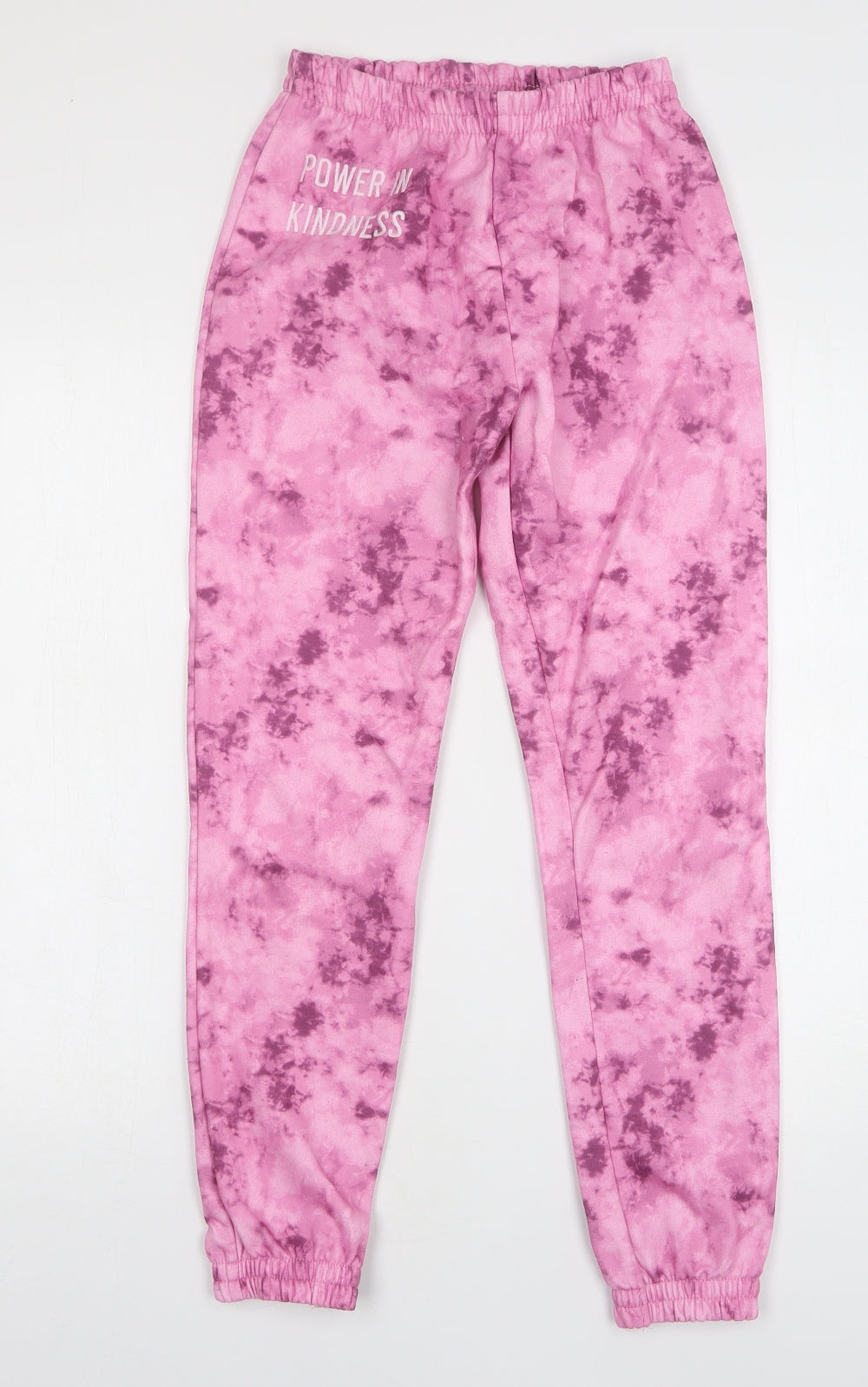 Primark Girls Pink Tie Dye Polyester Sweatpants Trousers Size 12-13 Years Regular