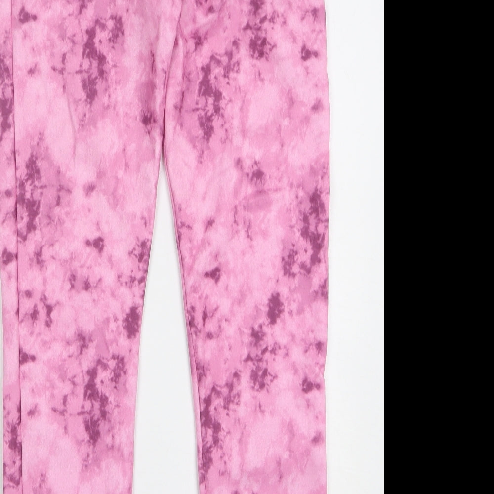 Primark Girls Pink Tie Dye Polyester Sweatpants Trousers Size 12-13 Years Regular