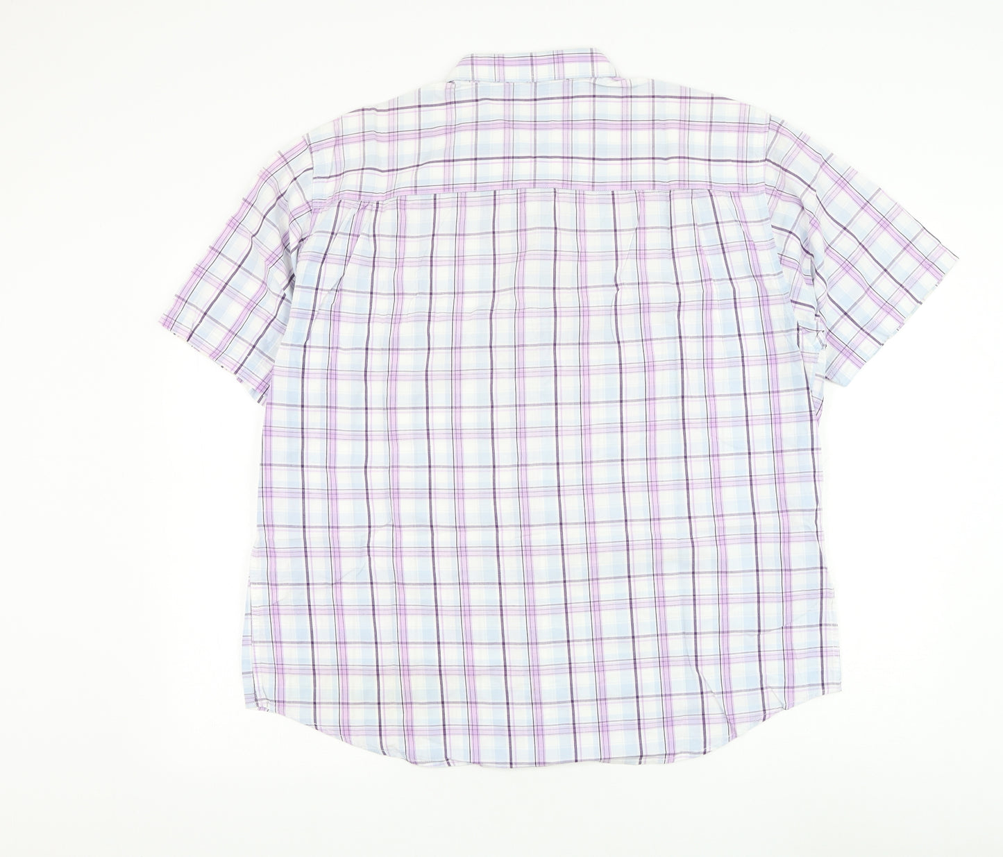 UrbanSpirit Mens White Check Cotton Button-Up Size XL Collared Button