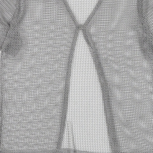 Faber Womens Grey Round Neck Polyester Cardigan Jumper Size L