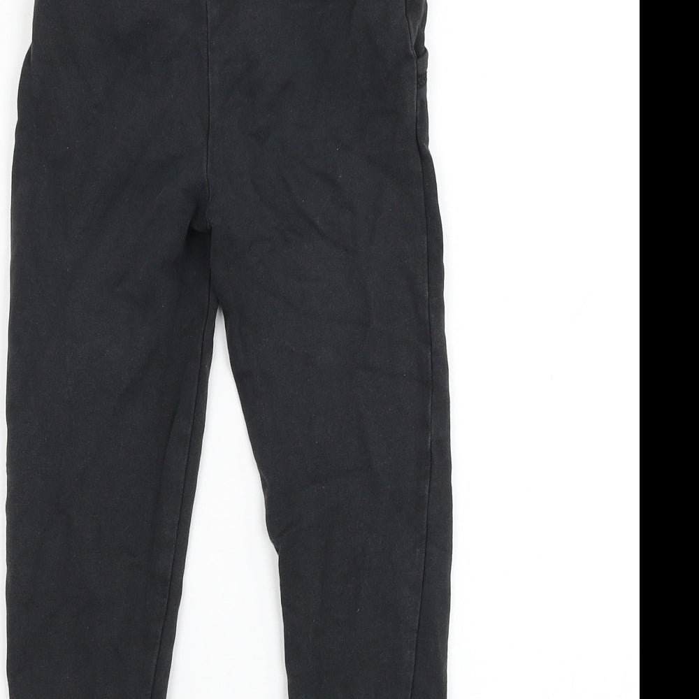Mothercare Boys Black Cotton Jogger Trousers Size 3-4 Years Regular Pullover