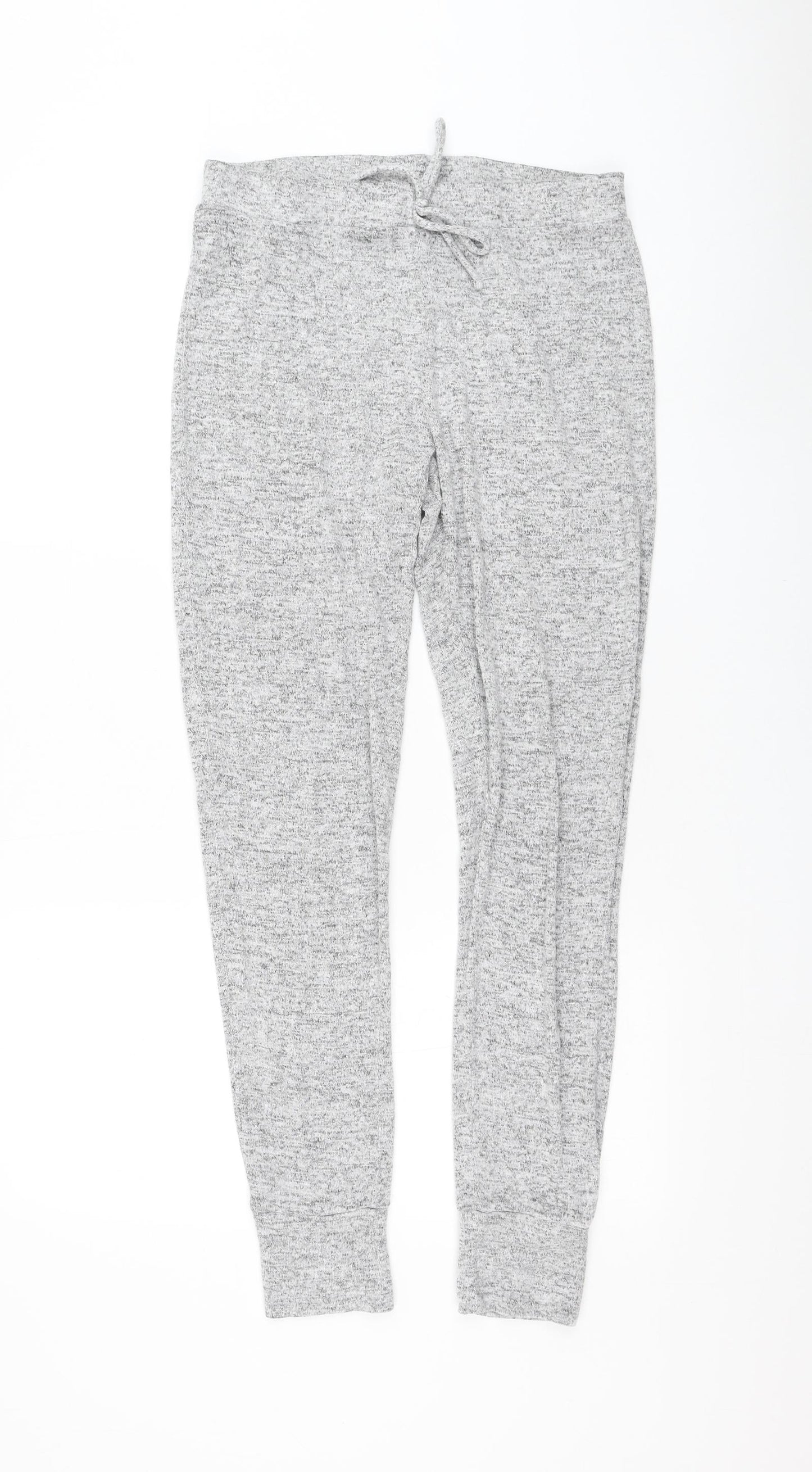 Primark Womens Grey Viscose Jogger Trousers Size 10 L29 in Regular Drawstring - Loungewear