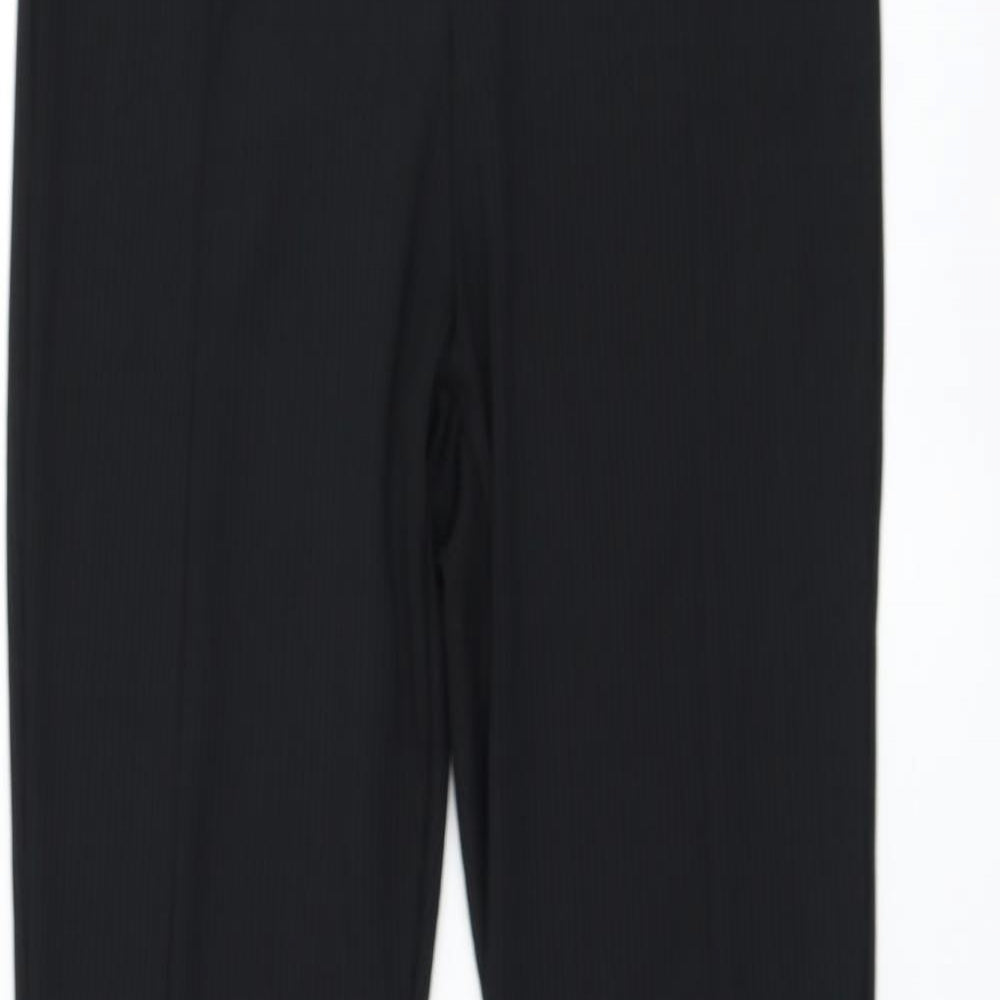 Topshop Womens Black Polyester Trousers Size 12 L32 in Regular
