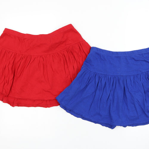 Peacocks Womens Blue Cotton Skater Skirt Size 10 - 2 piece set