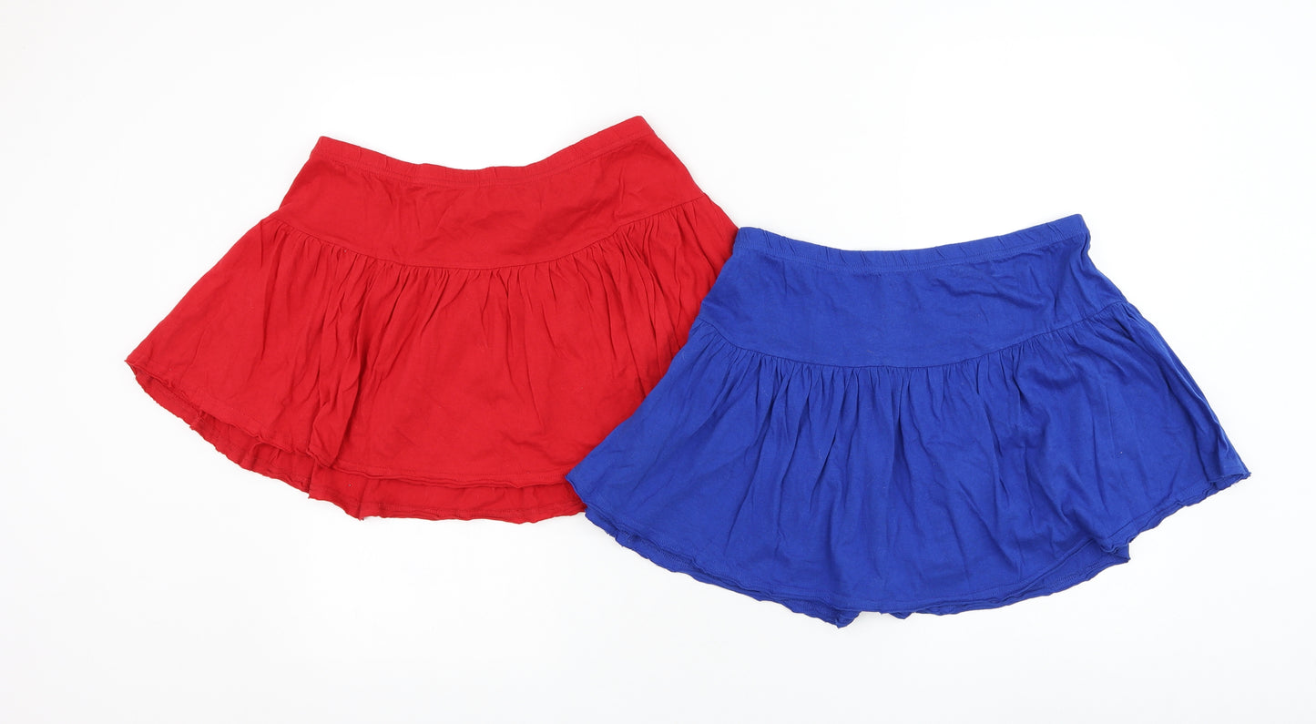 Peacocks Womens Blue Cotton Skater Skirt Size 10 - 2 piece set