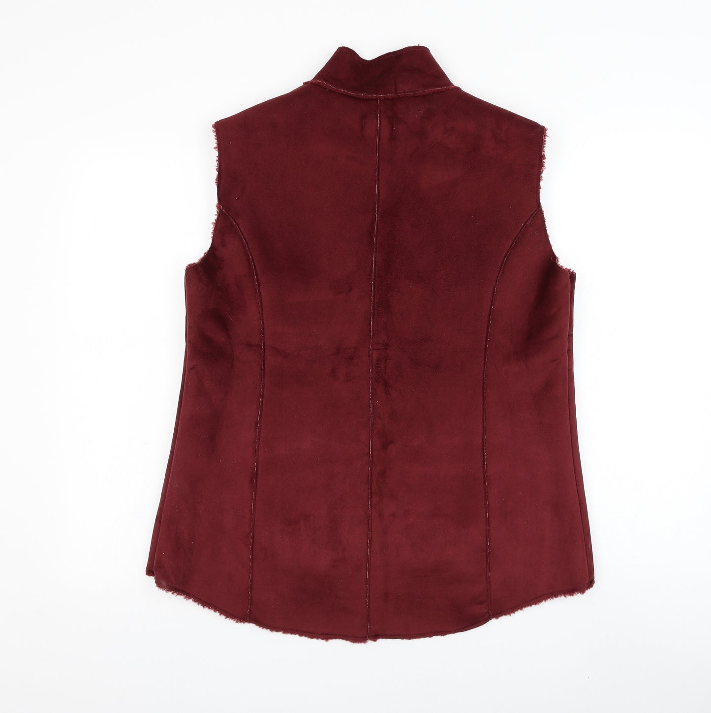 Free Form Womens Red Gilet Jacket Size 14 Zip