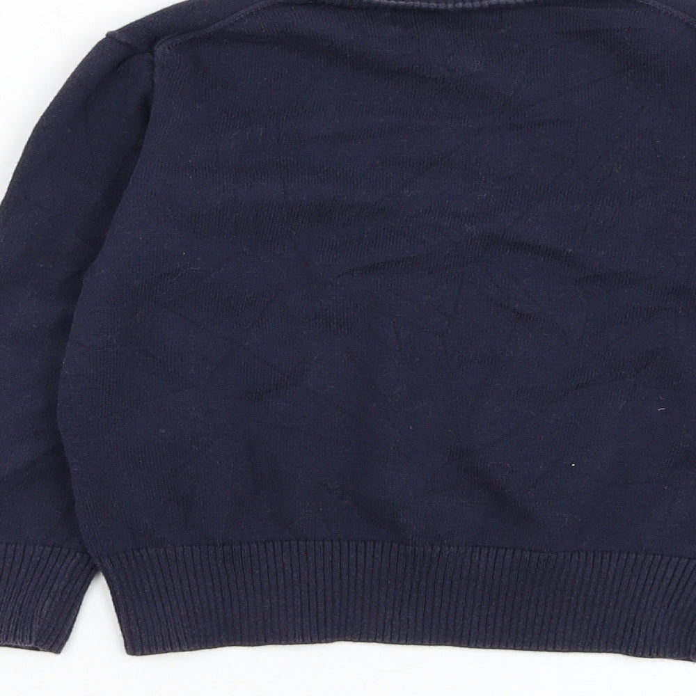 Ralph Lauren Boys Blue V-Neck Cotton Pullover Jumper Size 5 Years Pullover