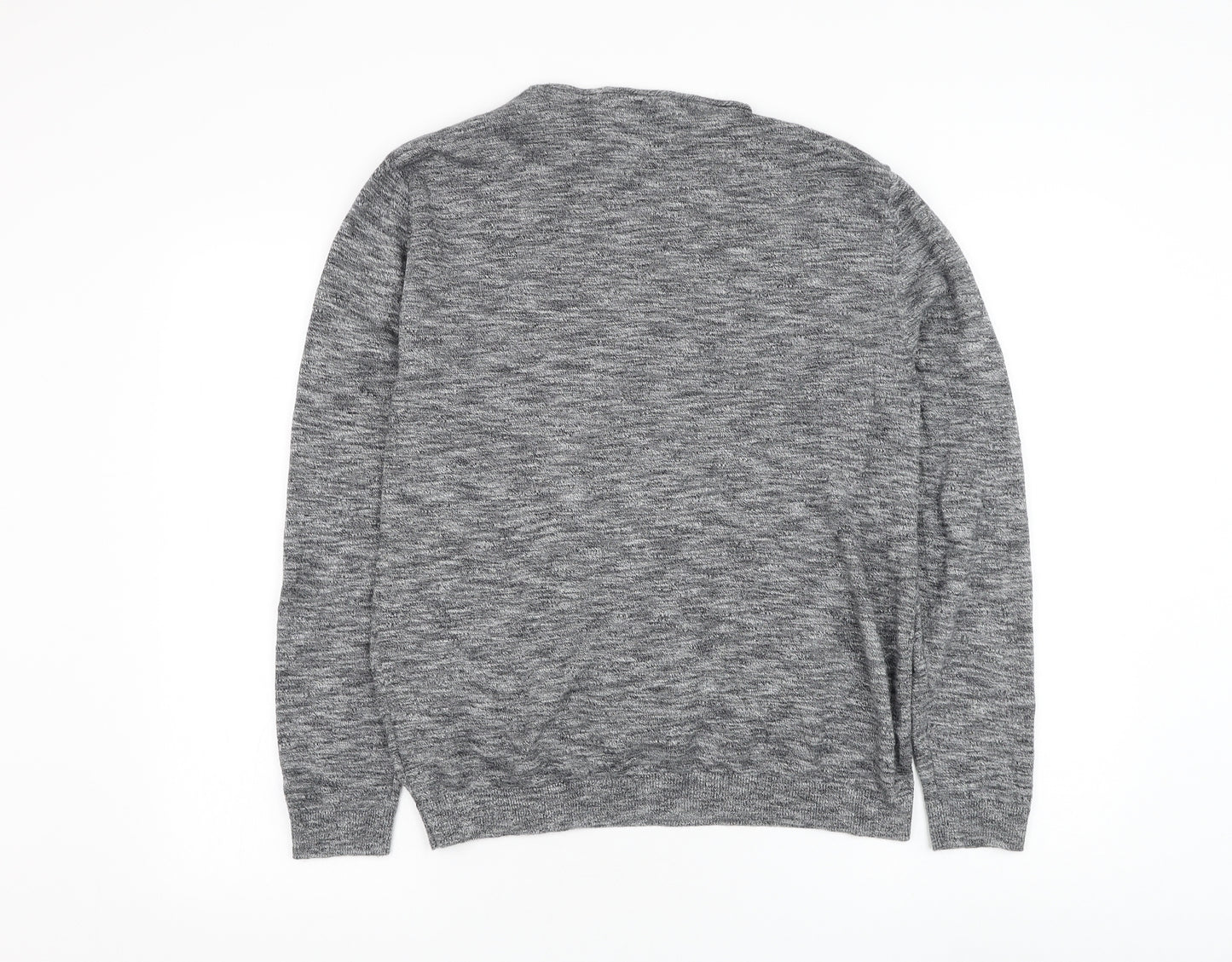 NEXT Mens Grey Round Neck Cotton Pullover Jumper Size M