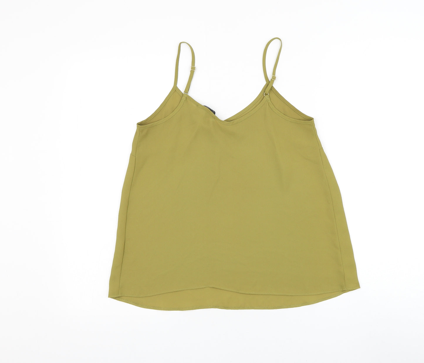 Primark Womens Green Polyester Camisole Tank Size 8 V-Neck