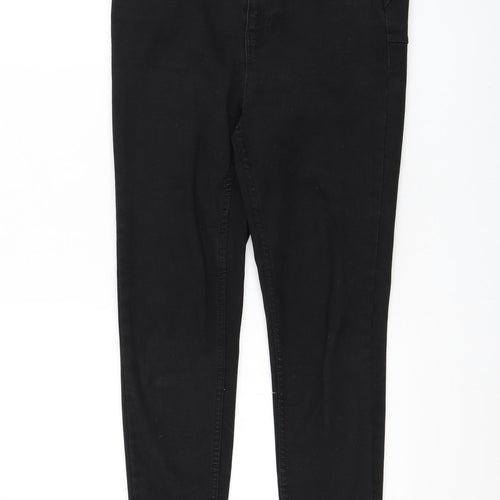 New Look Womens Black Cotton Skinny Jeans Size 10 L25 in Regular Zip
