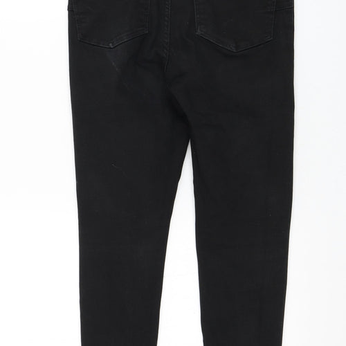New Look Womens Black Cotton Skinny Jeans Size 10 L25 in Regular Zip