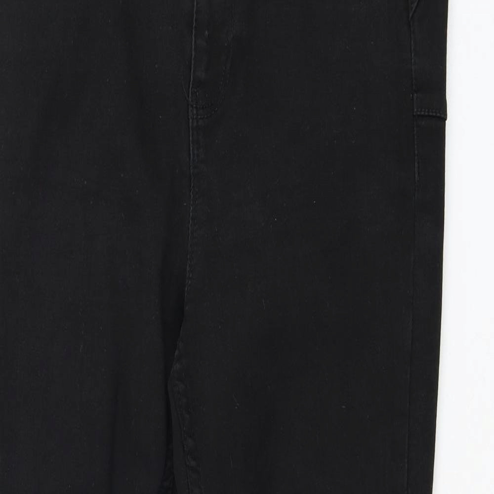 New Look Womens Black Cotton Skinny Jeans Size 10 L25 in Regular Zip