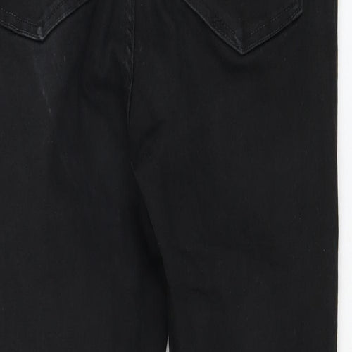 New Look Womens Black Cotton Skinny Jeans Size 10 L25 in Regular Zip