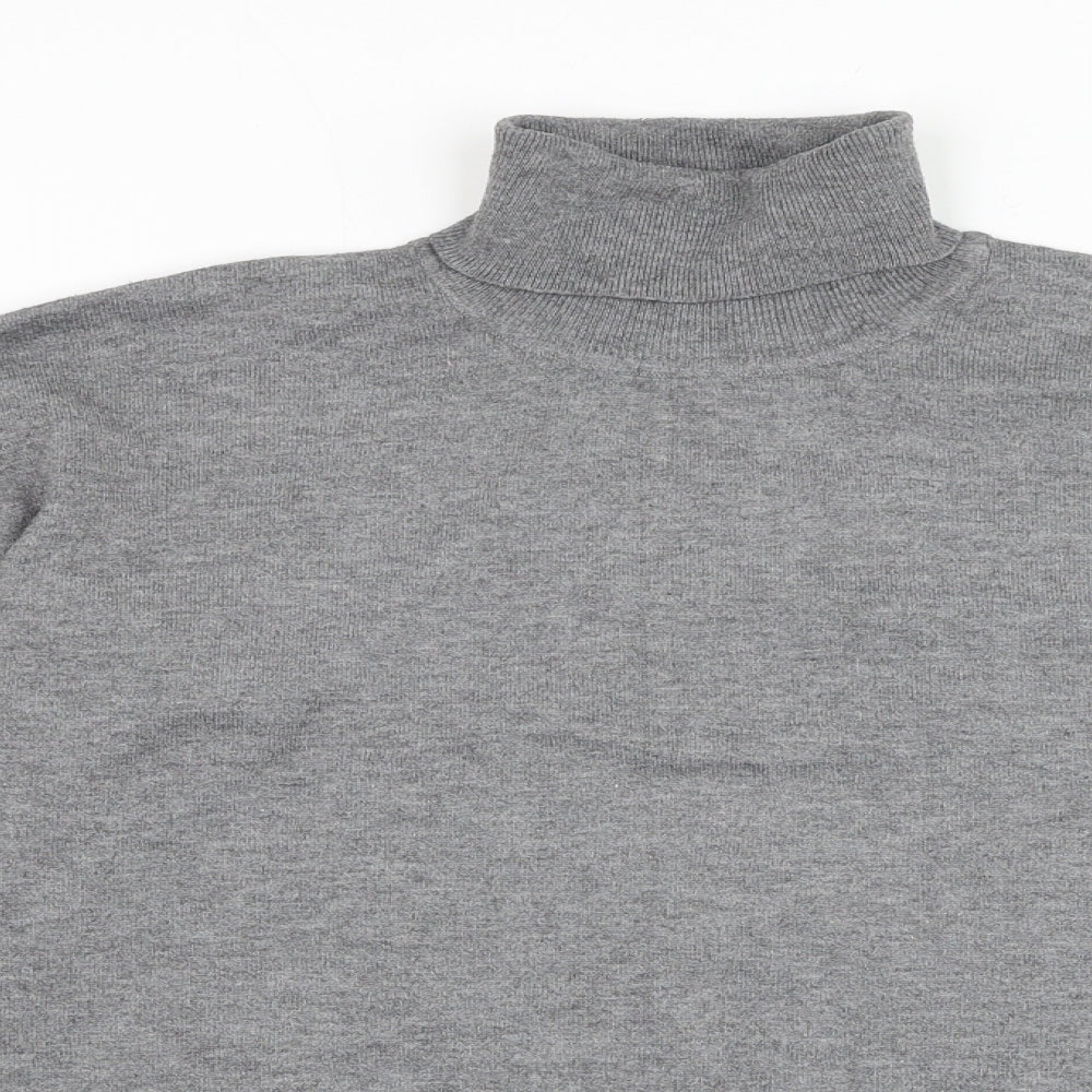 Primark Womens Grey Roll Neck Polyester Pullover Jumper Size 12