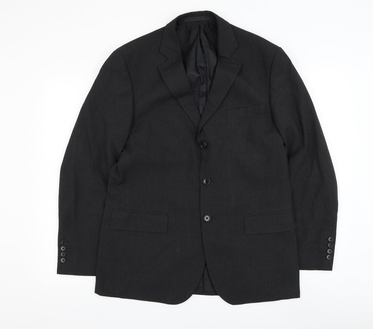 Marks and Spencer Mens Grey Polyester Jacket Suit Jacket Size 38