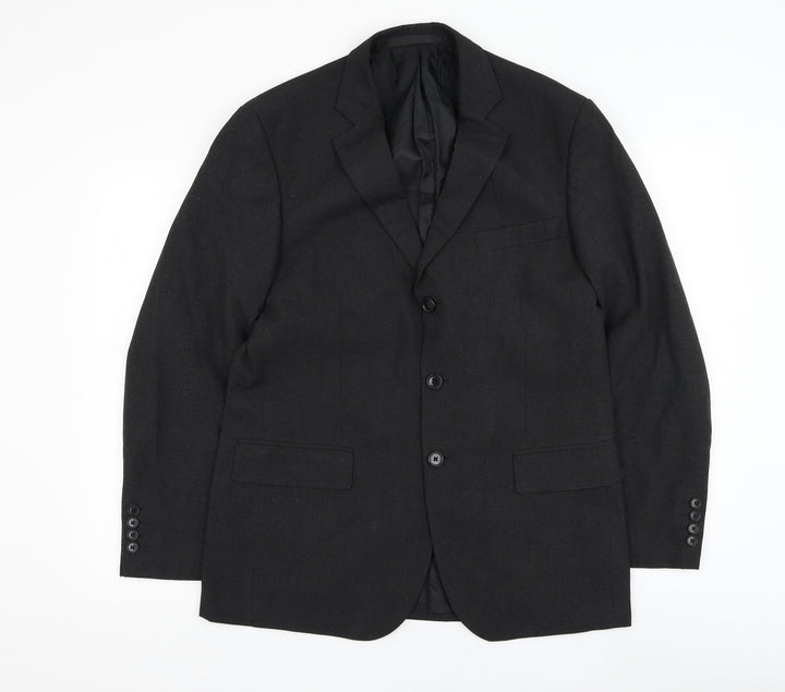 Marks and Spencer Mens Grey Polyester Jacket Suit Jacket Size 38