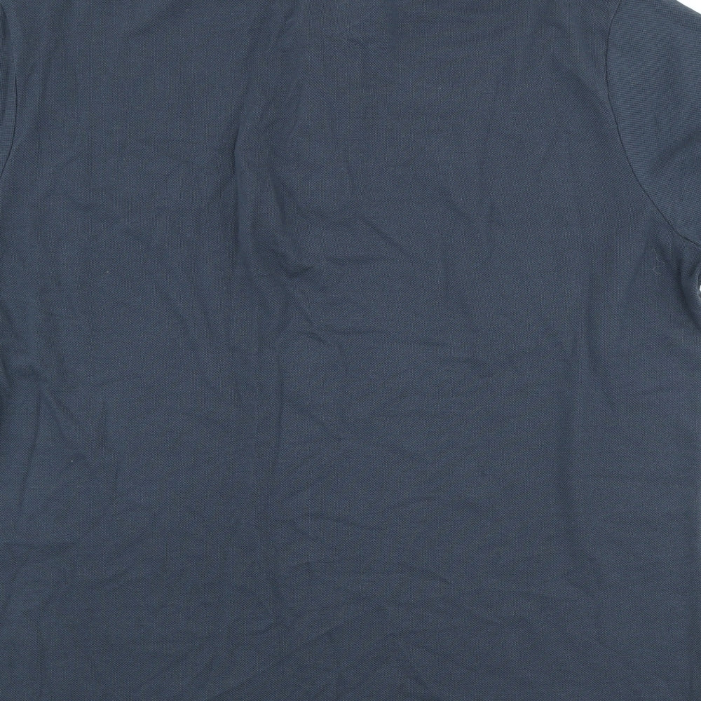 Jeff&Co Mens Blue Cotton Polo Size XL Collared