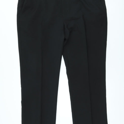 Preworn Womens Black Polyester Trousers Size XL L30 in Regular