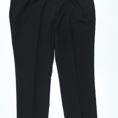 Preworn Womens Black Polyester Trousers Size XL L30 in Regular