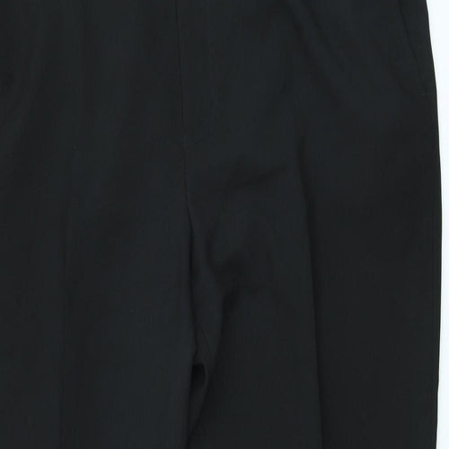 Preworn Womens Black Polyester Trousers Size XL L30 in Regular