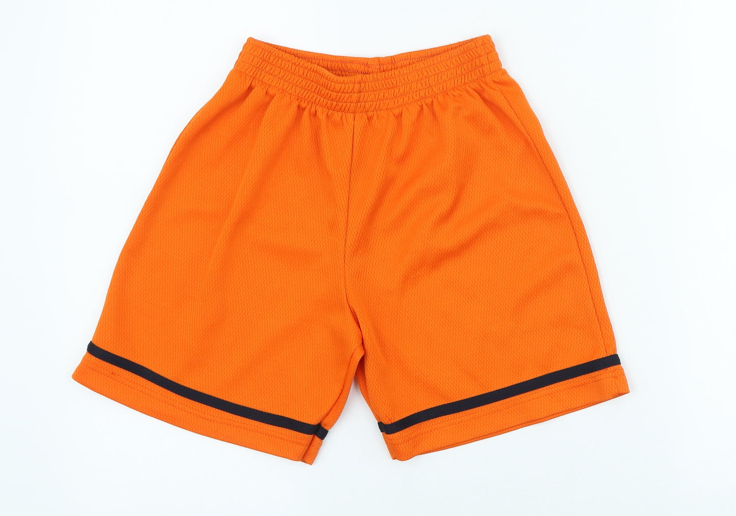 First Moves Boys Orange Polyester Sweat Shorts Size 7-8 Years Regular