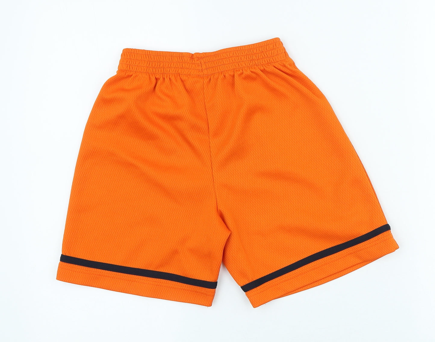 First Moves Boys Orange Polyester Sweat Shorts Size 7-8 Years Regular