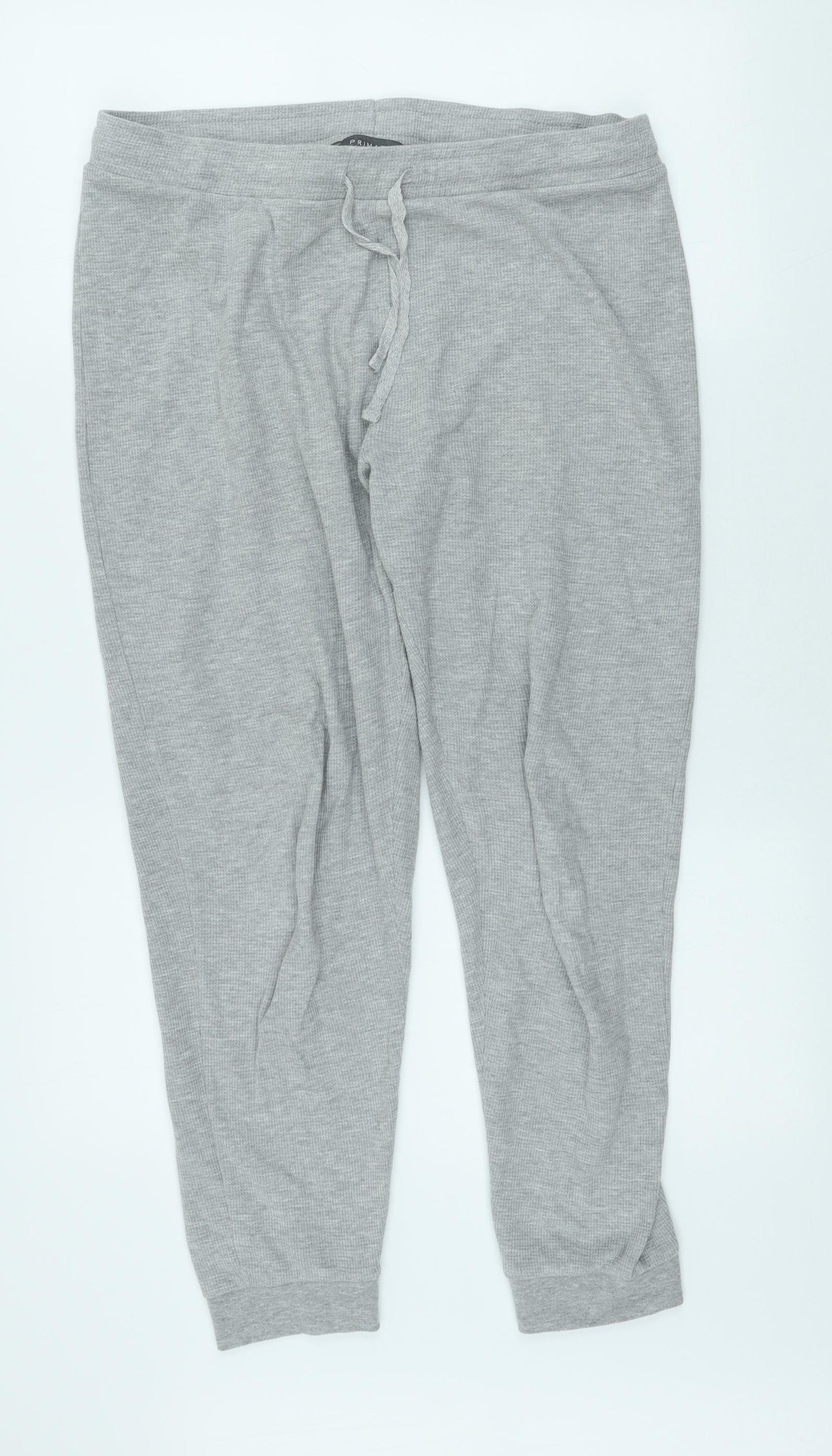 Primark Womens Grey Cotton Jogger Trousers Size M L24 in Regular