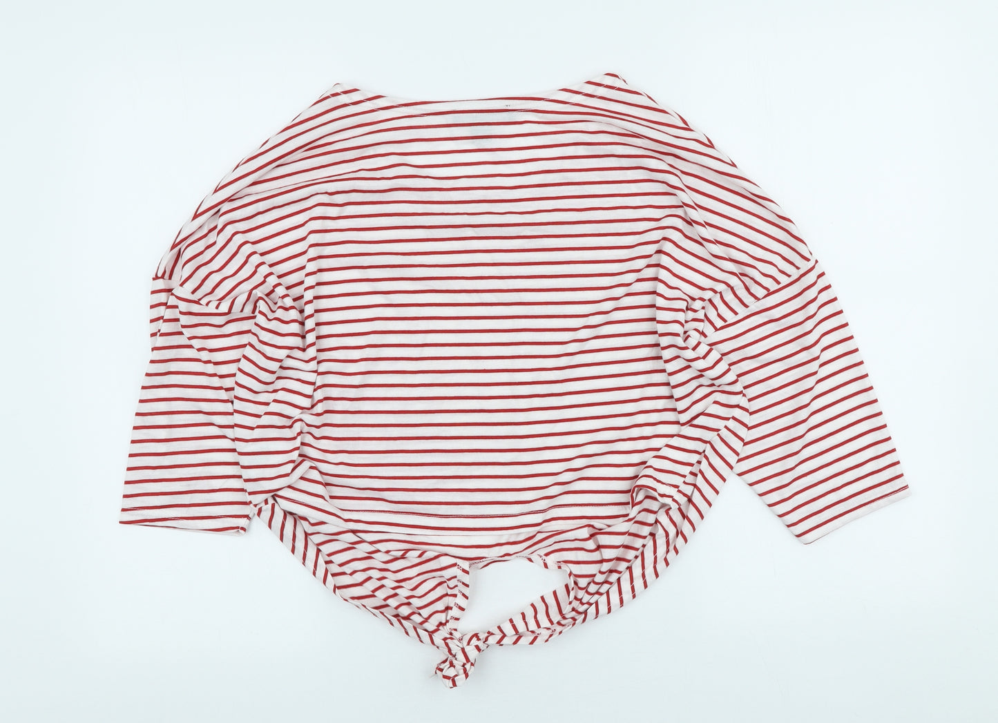 Atmosphere Womens Multicoloured Striped Polyester Basic T-Shirt Size 14 Scoop Neck
