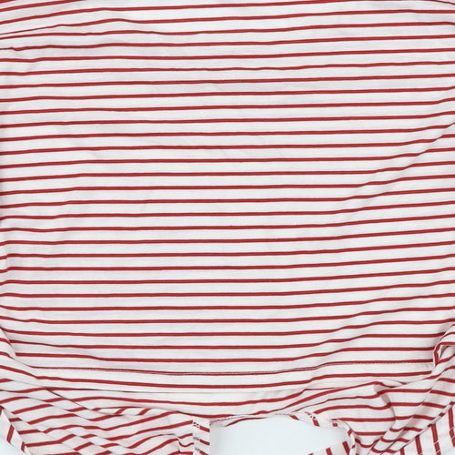 Atmosphere Womens Multicoloured Striped Polyester Basic T-Shirt Size 14 Scoop Neck