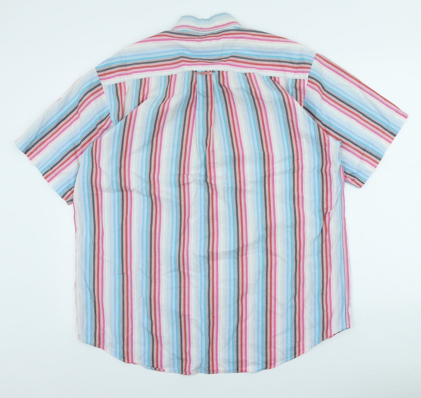 State of Art Mens Multicoloured Striped Cotton Button-Up Size L Collared