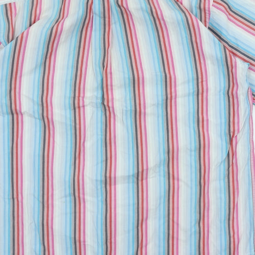 State of Art Mens Multicoloured Striped Cotton Button-Up Size L Collared