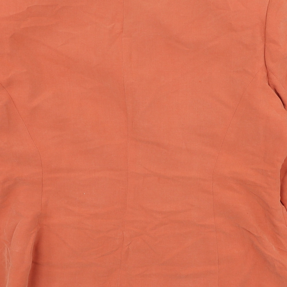Richards Womens Orange Modal Jacket Blazer Size 14