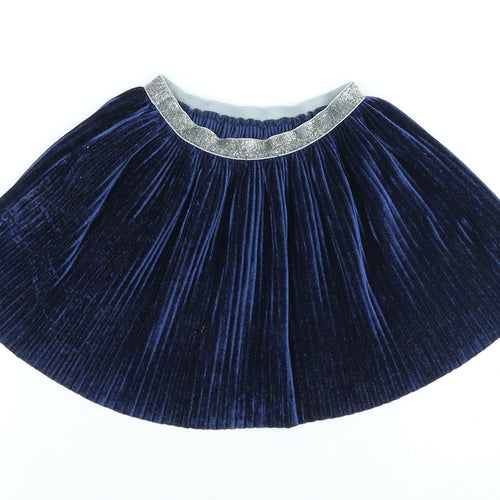 Primark Girls Blue Polyester Pleated Skirt Size 2-3 Years Regular