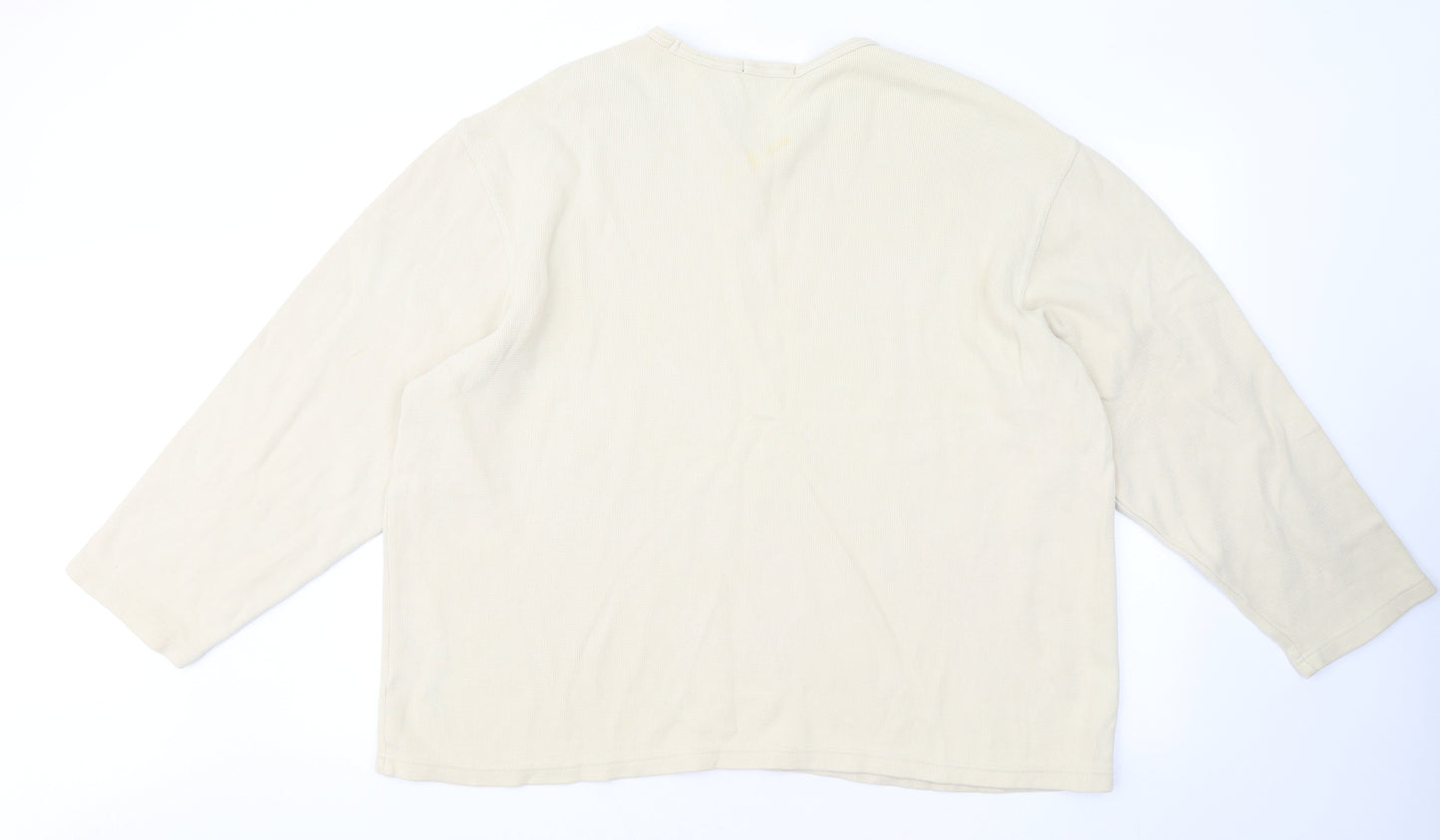 George Womens Beige Cotton Pullover Sweatshirt Size XL