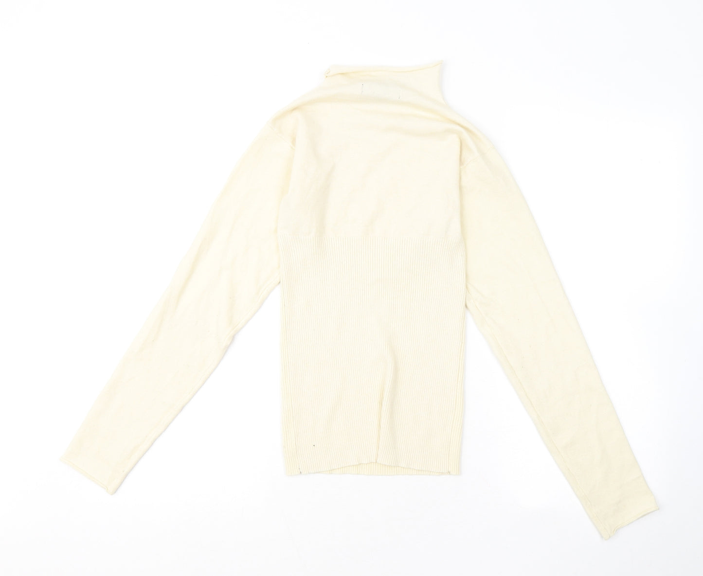 Missguided Womens Yellow Mock Neck Acrylic Pullover Jumper Size 10