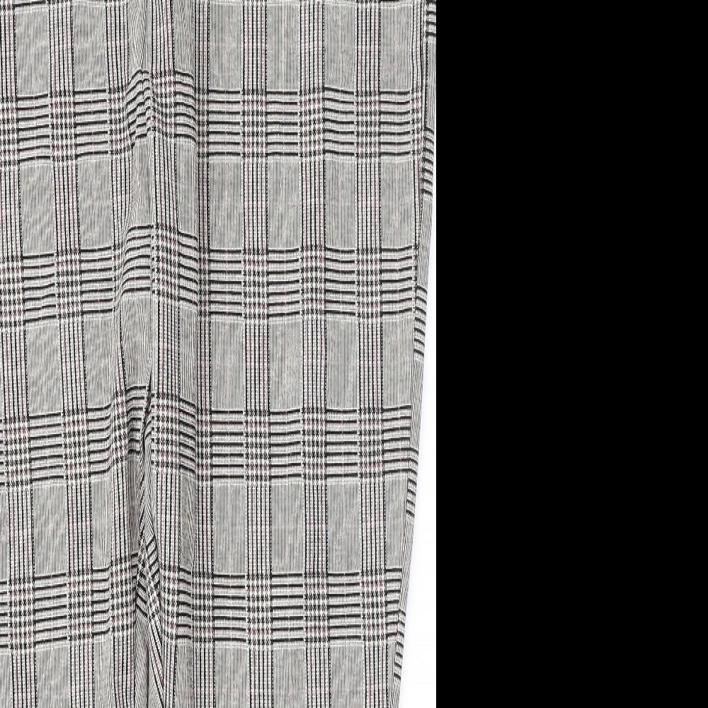 George Womens Beige Plaid Cotton Trousers Size 24 L28 in Regular