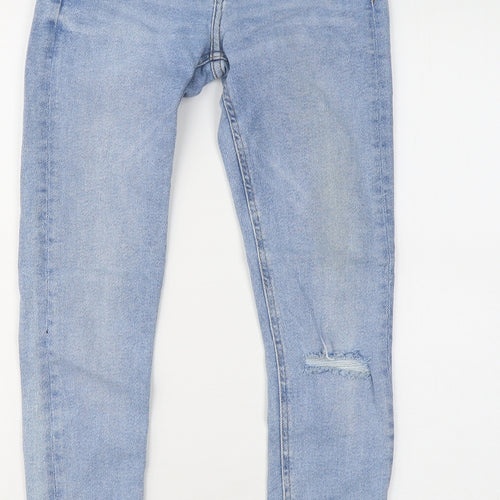 Denim & Co. Womens Blue Cotton Skinny Jeans Size 6 L26 in Regular