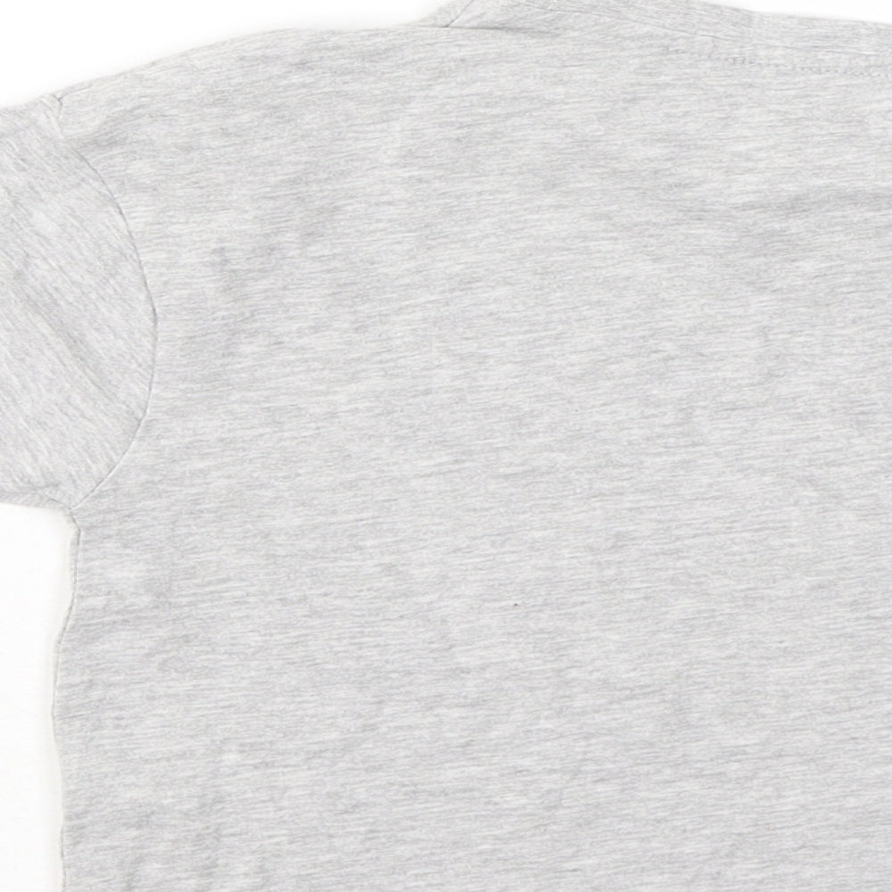 Primark Girls Grey Cotton Basic T-Shirt Size 10 Years Round Neck - Summer