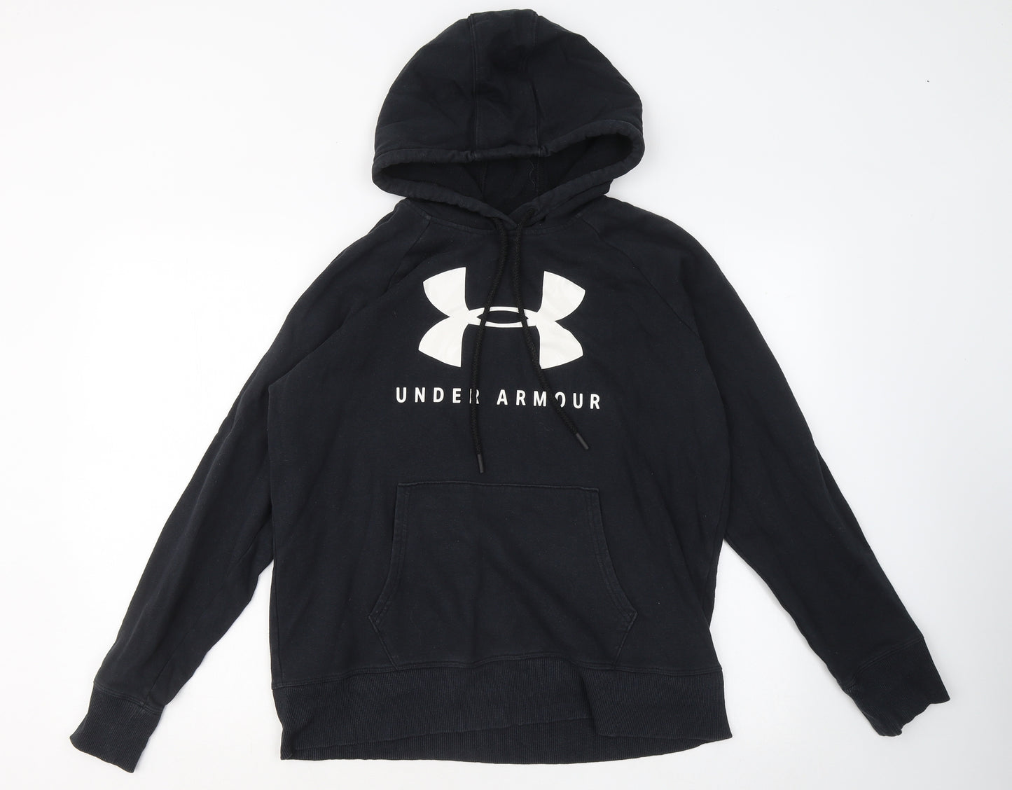Under armour Mens Black Cotton Pullover Hoodie Size M