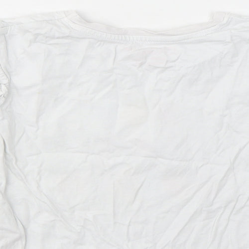 Primark Girls White Cotton Basic T-Shirt Size 4-5 Years Round Neck - You Are Golden
