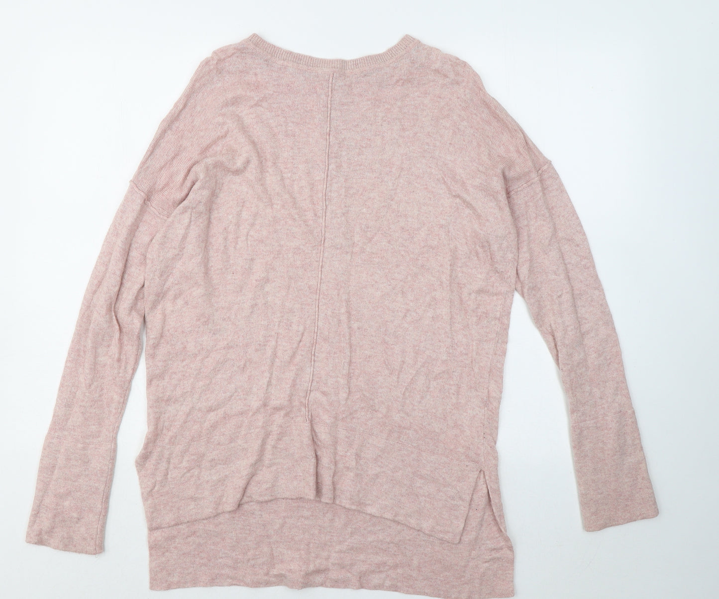 John Rocha Womens Pink Round Neck Polyimide Cardigan Jumper Size 14