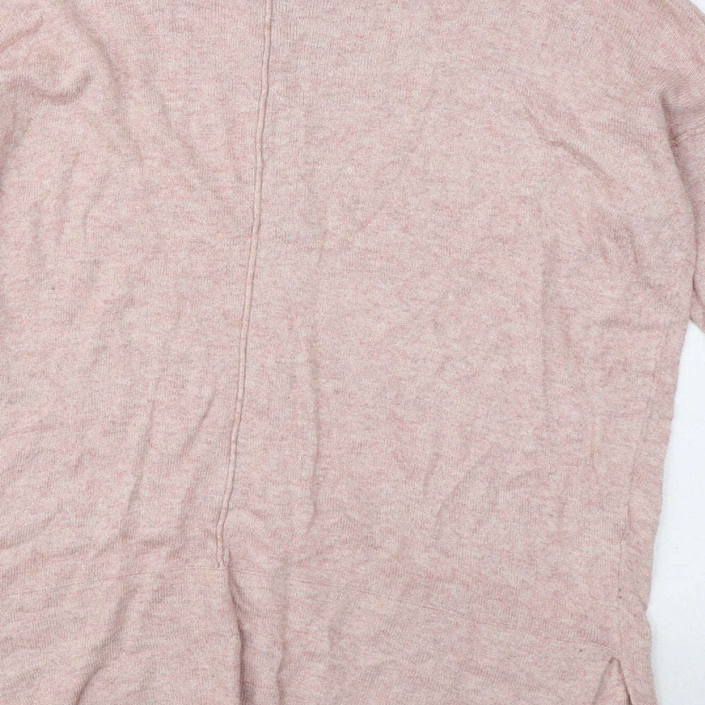 John Rocha Womens Pink Round Neck Polyimide Cardigan Jumper Size 14