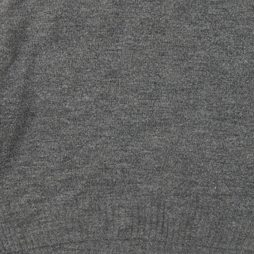 H&M Womens Grey Round Neck Acrylic Pullover Jumper Size S